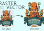 do vector tracing drawing to vector image and logo within 3h
